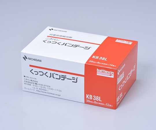 ニチバン くっつくバンデージ 38mm×8m 12巻入 KB38L 1箱（ご注文単位1箱）【直送品】