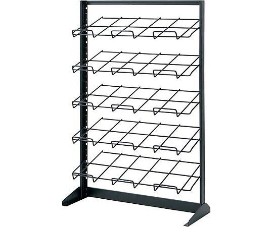 三洋スーパースタンド マガジンラック平置タイプ5段 幅700 ブラック MS-ST567HB 1台（ご注文単位1台）【直送品】