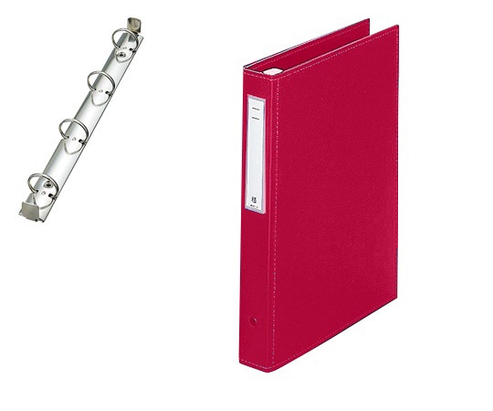 LIHITLAB カルテブック(スタンダード) 4穴タイプ レッド HB437-5 1冊(ご注文単位1冊)【直送品】