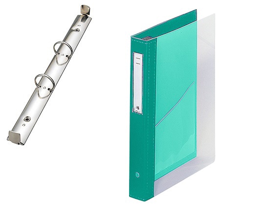 LIHITLAB カルテブック(クリヤー) 2穴タイプ ライトグリーン HB446-4 1冊(ご注文単位1冊)【直送品】