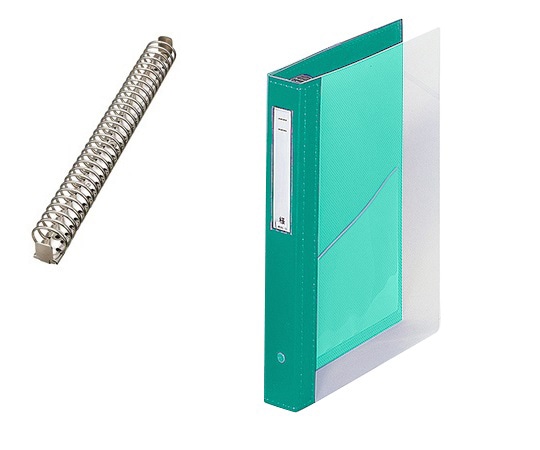 LIHITLAB カルテブック（クリヤー） 30穴タイプ ライトグリーン HB448-4 1冊（ご注文単位1冊）【直送品】