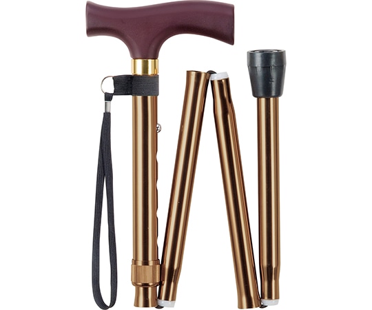 マキテック エコノミーステッキ（折畳・太身） ブラウン OT-005 1本（ご注文単位1本）【直送品】