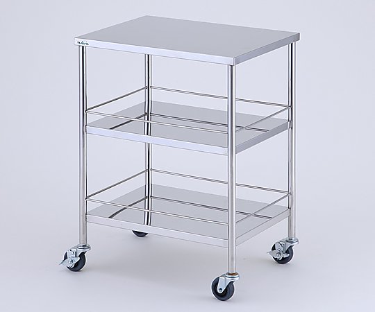 ナビス（アズワン） エコノミー回診車（静音タイプ） 3段 450×300×800mm KSC3-S 1台（ご注文単位1台）【直送品】