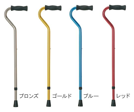 クリスタル産業 プッシュボタン型アルミケイン （レッド）  1本（ご注文単位1本）【直送品】