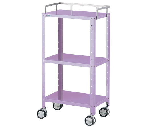 ナビス（アズワン） カラフルステンワゴン（フック付き） レギュラー ラベンダー CSWR-3LF 1台（ご注文単位1台）【直送品】