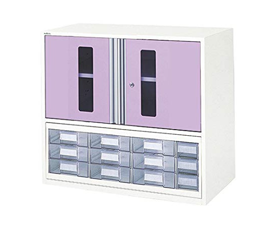 ナビス（アズワン） アルティア中段扉付きユニット 書類・小物ケース 900×475×795mm NM-900PA4 1台（ご注文単位1台）【直送品】