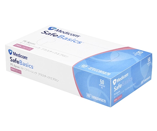ARメディコム・インク・アジアリミテッド(メディコムジャパン) セーフベーシック プラスチックエプロン ピンク 50枚入 SFBGGW5679 1箱(ご注文単位1箱)【直送品】
