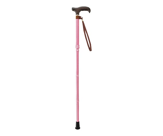 ひまわり 4つ折伸縮ステッキ（ささえ雨にも負けず） ピンク VH4400 1本（ご注文単位1本）【直送品】