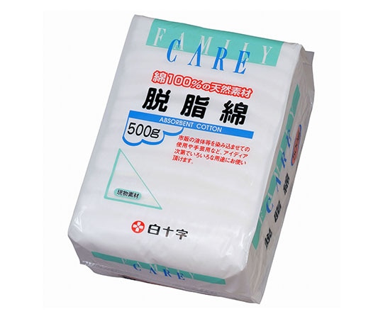 白十字 FC(ファミリーケア) 脱脂綿 500g 10954 1個(ご注文単位1個)【直送品】