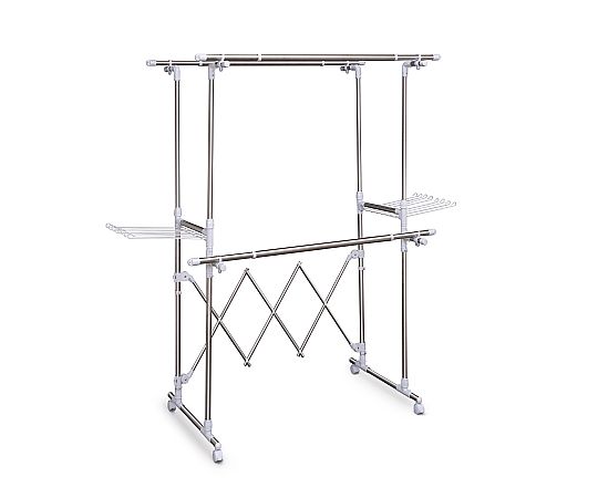 アイリスオーヤマ 組み立て簡単たっぷり物干し KTM-2018R 1個(ご注文単位1個)【直送品】