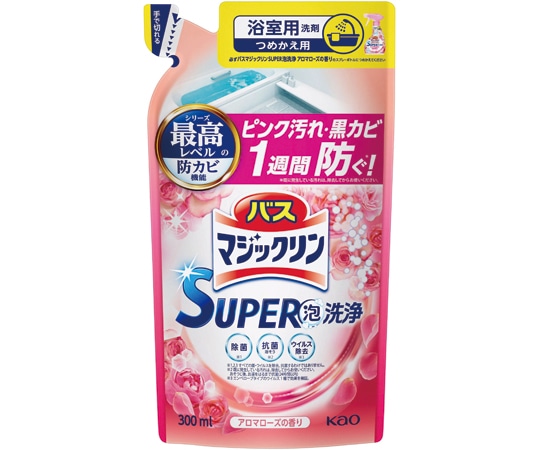 花王 バスマジSUPER泡 アロマローズ 詰替 300mL 426598 1パック（ご注文単位1パック）【直送品】