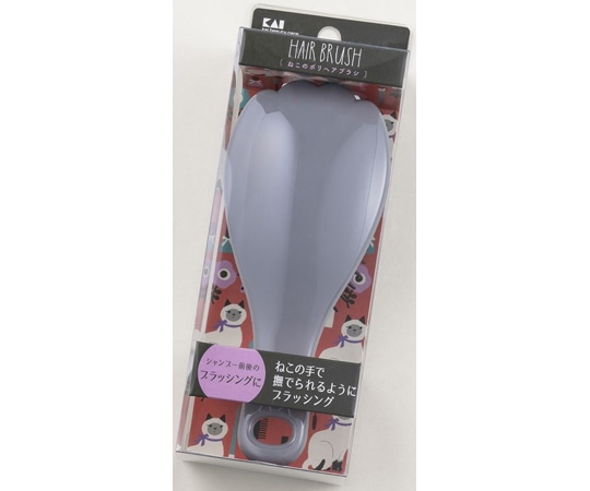 貝印 ねこのポリヘアブラシ 000HC2205 1個（ご注文単位1個）【直送品】