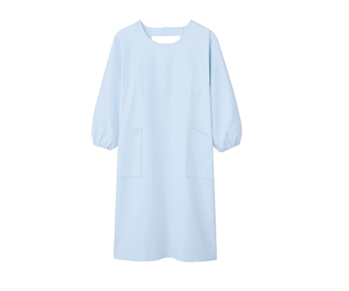 住商モンブラン 予防衣 男女兼用 長袖 サックス 74-405 M 1枚（ご注文単位1枚）【直送品】