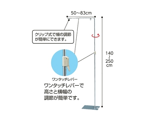 ストア・エキスプレス フロアスタンド スライド式 61-656-41-1 1台（ご注文単位1台）【直送品】