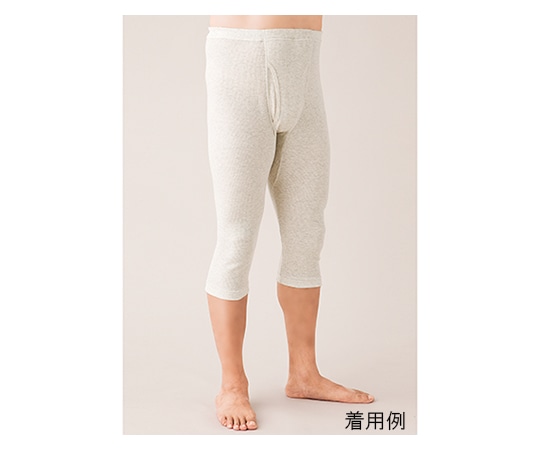 ハヤシ・ニット リブ調キルト 紳士七分丈ズボン下 1枚入 L ライトグレー 3327 1枚（ご注文単位1枚）【直送品】