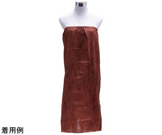 フィフティ・ヴィジョナリー ペーパーラップガウン（ブラウン） 50枚 TR-002-BR-V 1袋（ご注文単位1袋）【直送品】