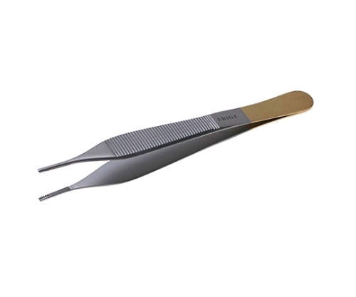 日本フリッツメディコ T/Cアドソンブラウン ピンセット 12cm 0.3チップ3×4有鈎 A001-012C 1本（ご注文単位1本）【直送品】
