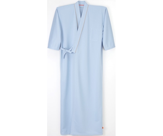 ナガイレーベン 患者衣ゆかた型 ブルー LL MG-1520 1枚（ご注文単位1枚）【直送品】