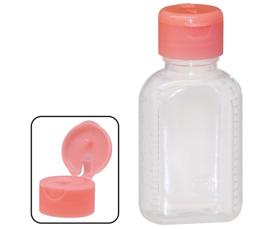 金鵄製作所 小判型投薬瓶 60mL ワンタッチキャップ（ピンク） 200本入 23010-005 1箱（ご注文単位1箱）【直送品】