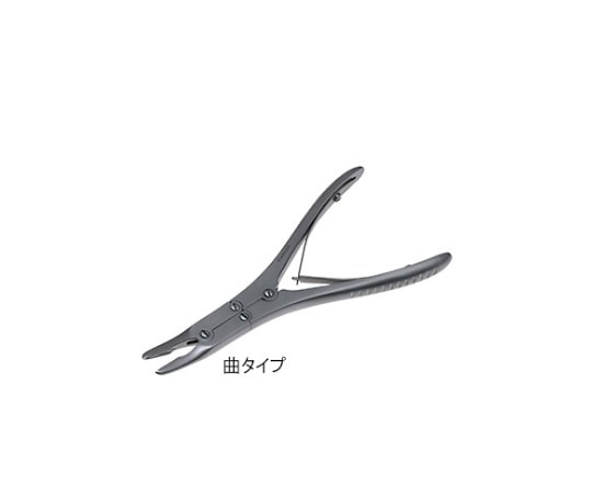 日本フリッツメディコ 二連丸のみ鉗子 先細 15cm 曲 3.0mm P267-6227 1個（ご注文単位1個）【直送品】