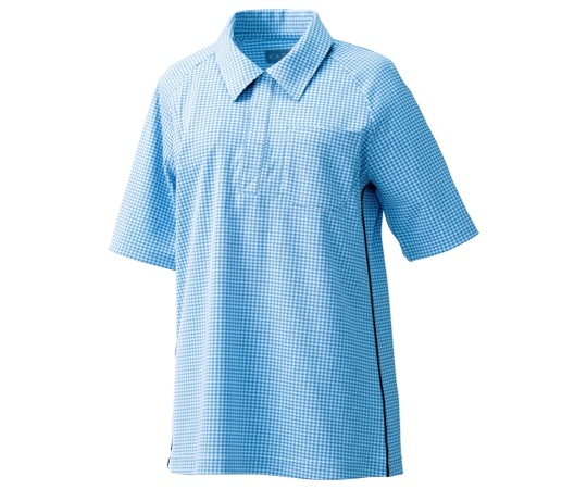 KAZEN ニットシャツ ブルー 4L APK234-18 4L 1枚(ご注文単位1枚)【直送品】