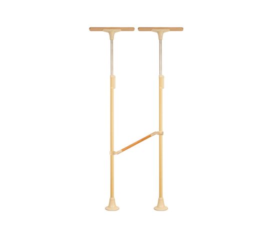 DIPPERホクメイ ベスポジBPZ Tベース レギュラーH型 木手すり 曲げ600 セット BPZ-H2100-50 1個（ご注文単位1個）【直送品】