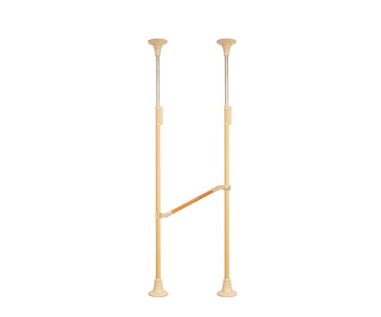 DIPPERホクメイ ベスポジBPZ 丸ベース レギュラーH型 木手すり 曲げ600 セット BPZ-H2100-10 1個（ご注文単位1個）【直送品】