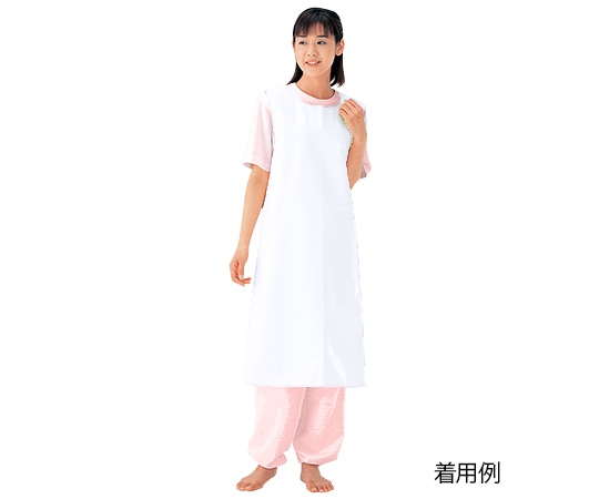 エンゼル（介護用品） 入浴介助エプロン （面ファスナータイプ） ホワイト/L 6012（L） 1枚（ご注文単位1枚）【直送品】