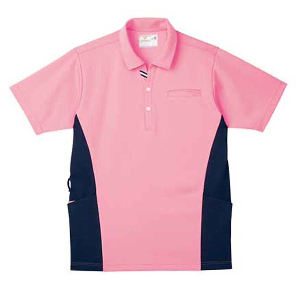 KIRAKU(トンボ) ケアワークシャツ ピーチ 4L(身丈82cm) CR173-13 4L 1枚(ご注文単位1枚)【直送品】