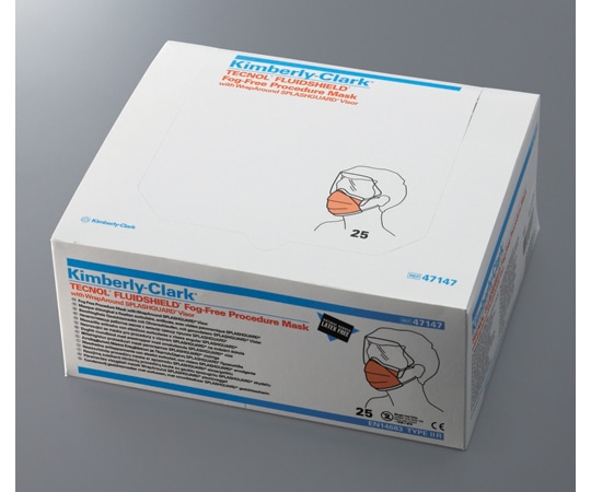 ハリヤード フルイドシールドマスク・ガード付き 耳かけタイプ 25枚×4箱入 47147 1ケース（ご注文単位1ケース）【直送品】