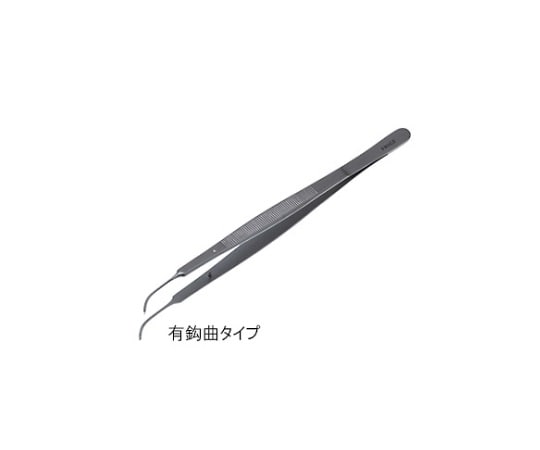 日本フリッツメディコ ジェラルド ピンセット 17cm 有鈎 曲 A045-0686 1本(ご注文単位1本)【直送品】