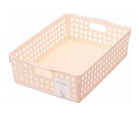 イノマタ化学 ストックバスケットB5浅型 ライトピンク 4573 1個（ご注文単位1個）【直送品】