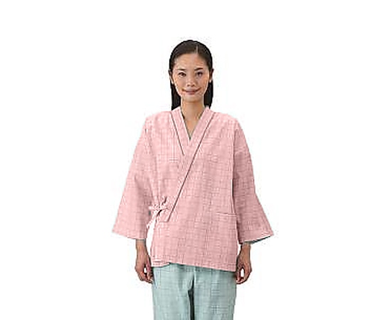 住商モンブラン 患者衣（上衣・男女兼用） 59-465 ピンクLL 59-465 LL 1枚（ご注文単位1枚）【直送品】