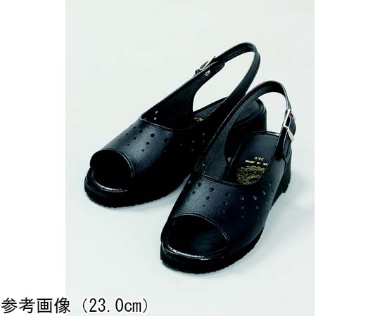 マリアンヌ製靴 サンダル 黒 22.0cm No.2280 1足（ご注文単位1足）【直送品】