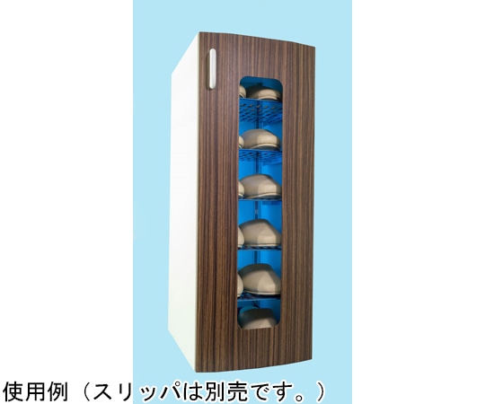 東邦歯科産業 UVクリーン キュート6足 光触媒仕様 左取手 木目調ドア ゼブラウッドダーク  1台（ご注文単位1台）【直送品】