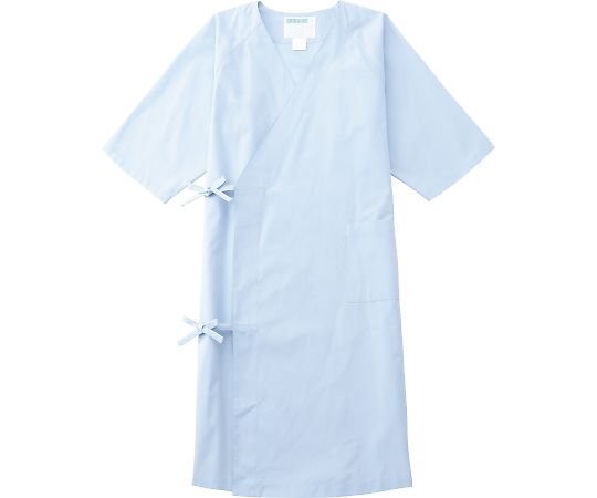 KAZEN 検診衣 サックス M 224-91 M 1枚（ご注文単位1枚）【直送品】