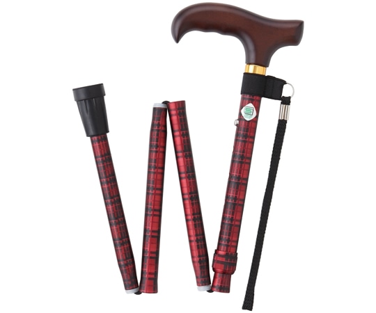 フジホーム ベーシック 折畳 S チェックレッド WB3798 1本(ご注文単位1本)【直送品】