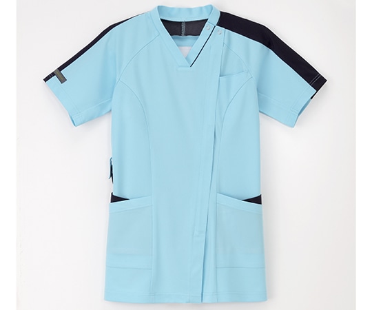 ナガイレーベン 女子スクラブ ライトブルー+ネイビー L RF-5192 1枚（ご注文単位1枚）【直送品】