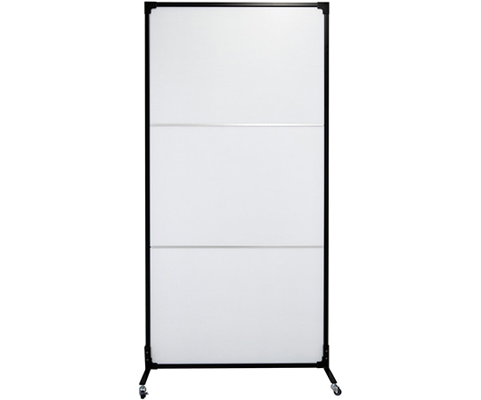 岐阜プラスチック工業 抗菌ウォール 軽量タイプ キャスター仕様 フルパネル ブラック FS5-1018F 1個（ご注文単位1個）【直送品】