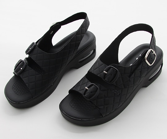 キクスイーサンダル キルティングエアーソールサンダル ブラック M（22.5~23.0cm） 17632 1足（ご注文単位1足）【直送品】