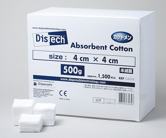 ARメディコム・インク・アジアリミテッド(メディコムジャパン) ディステック カットメン 4×4cm 1箱(1500枚入) D-4004 1箱(ご注文単位1箱)【直送品】