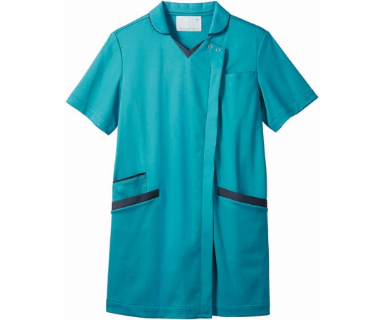 住商モンブラン スクラブ レディス 半袖 ターコイズ/ネイビー M 73-2284 M 1枚(ご注文単位1枚)【直送品】