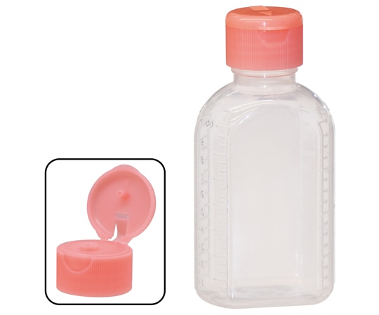 金鵄製作所 小判型投薬瓶100mL ワンタッチキャップ（ピンク） 200本入 23020-005 1箱（ご注文単位1箱）【直送品】