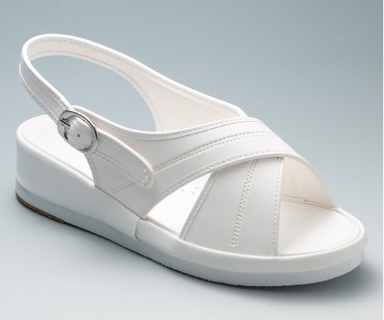 山一 キレイコートスタンダードクロスサンダル ホワイト M 7709WHM 1足（ご注文単位1足）【直送品】