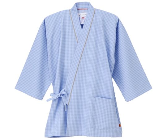 ナガイレーベン 男女兼用患者衣甚平型 ブルー M FG-1511 1枚（ご注文単位1枚）【直送品】