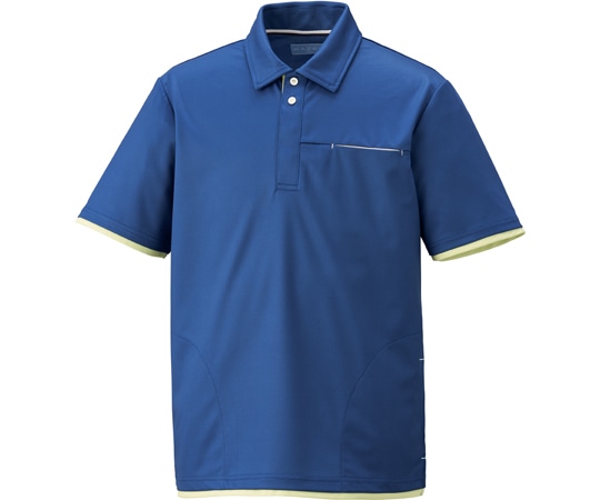 KAZEN ニットシャツ ディープブルー LL KZN234-21L 1枚（ご注文単位1枚）【直送品】