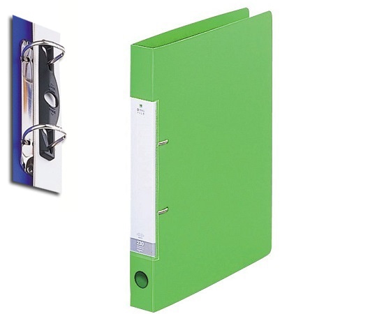 アズワン D型リングファイル 306×251×34mm 黄緑 G2220-6 1冊（ご注文単位1冊）【直送品】