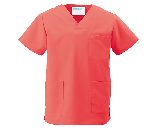 KAZEN スクラブ（男女兼用） バーミリオン SS 133-74 SS 1枚（ご注文単位1枚）【直送品】