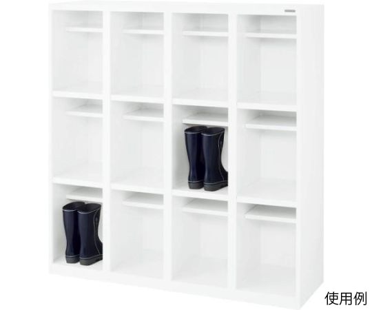 エスコ 1200x380x1250mm/4列3段 収納棚（長靴用） EA954EL-3 1台（ご注文単位1台）【直送品】