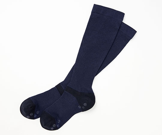 ハクゾウメディカル ママらくfitソックス ネイビー 21-23cm 1足入 3000079 1箱(ご注文単位1箱)【直送品】